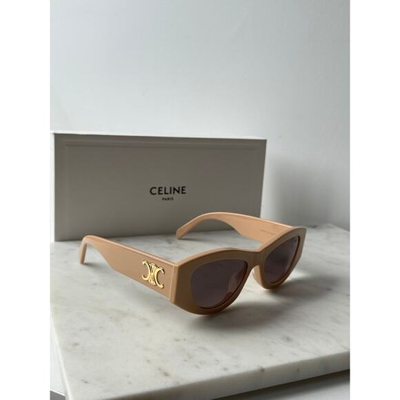 NEW Celine CL40308U Triomphe Cat Eye Nude Sunglasses